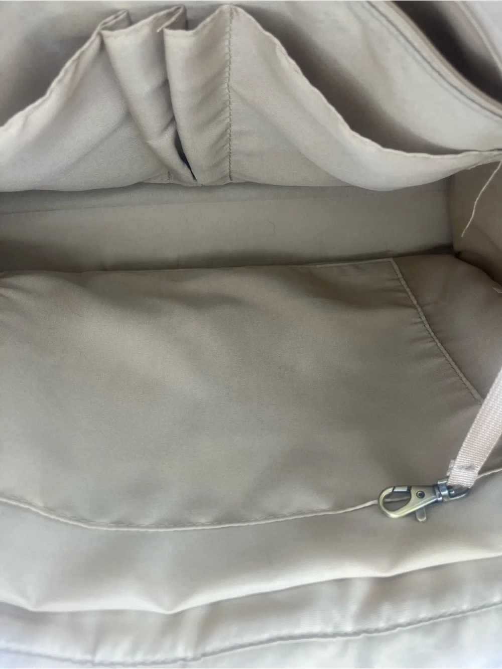 Missnine Canvas Tote Laptop Bag with Black Trim - Neutral